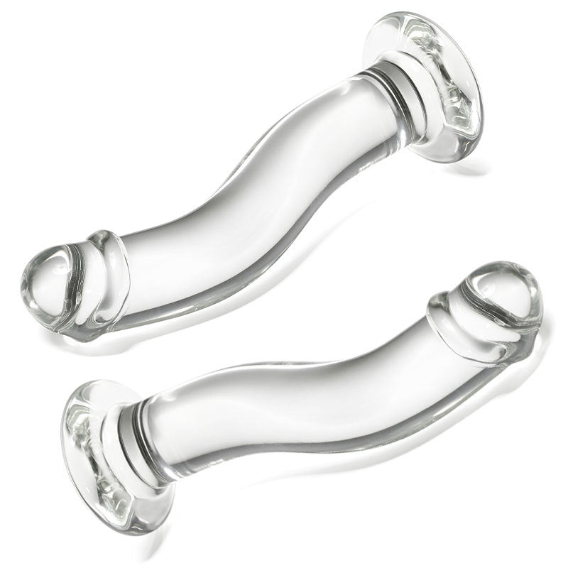 6.5 Inch Curved G-Spot Glass Dildo