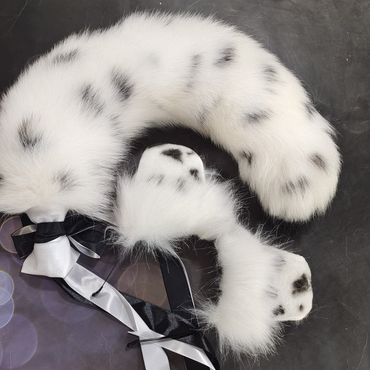 Snow Leopard Tail Butt Plug 27 Inch Long