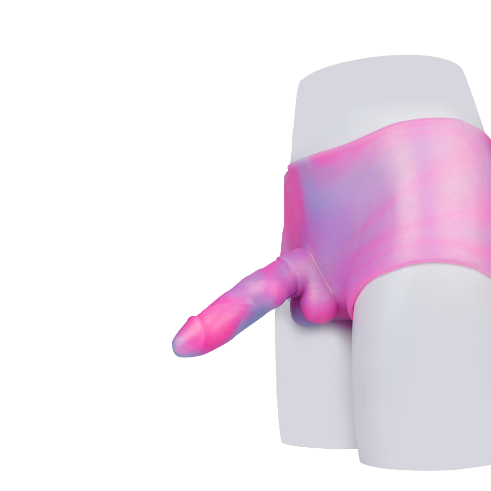 7 Inch Pink Monster Knot Dildo Panties