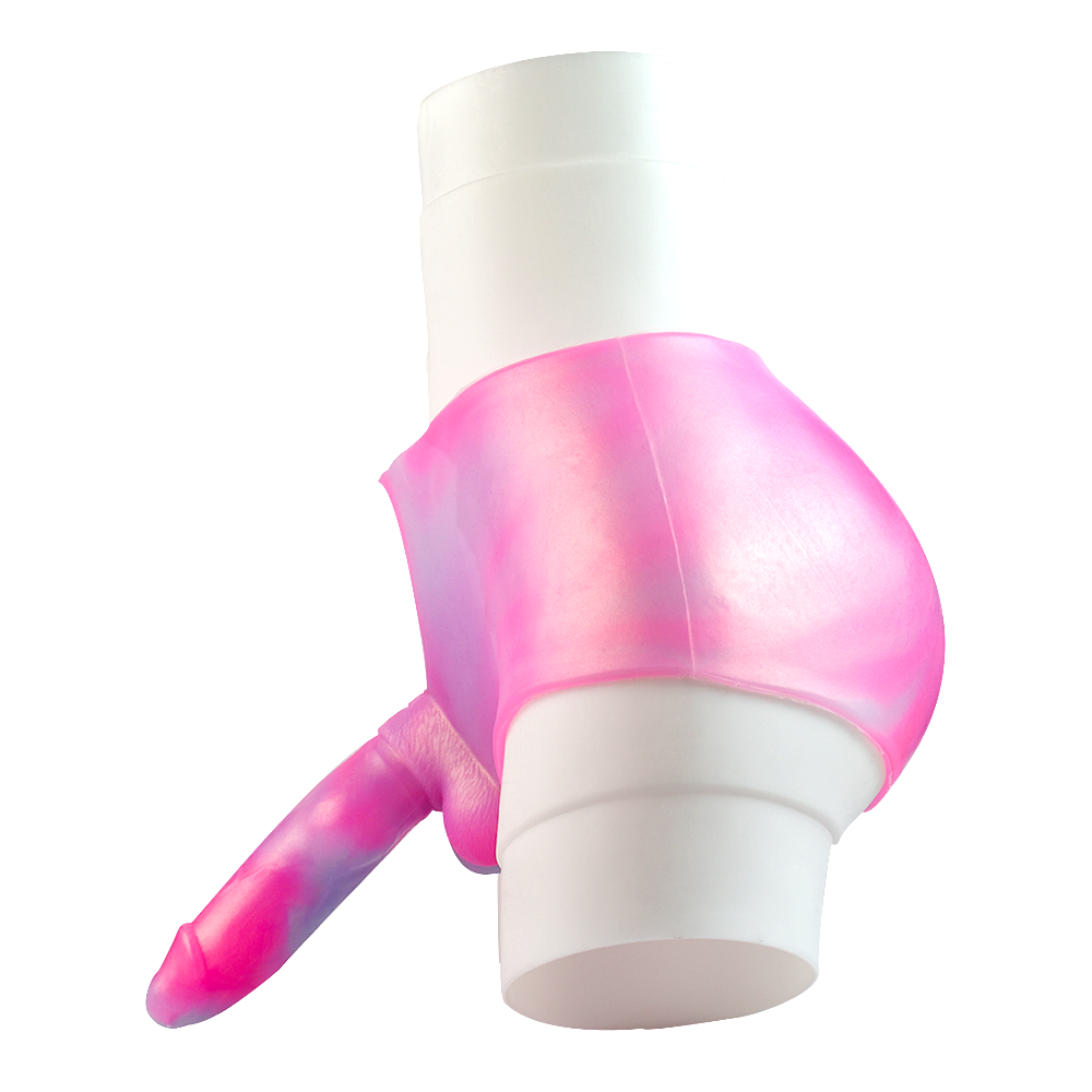 7 Inch Pink Monster Knot Dildo Panties