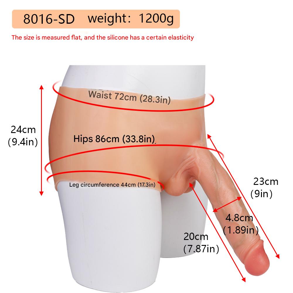 Silicone Realistic 9 Inch Big Dildo Panties