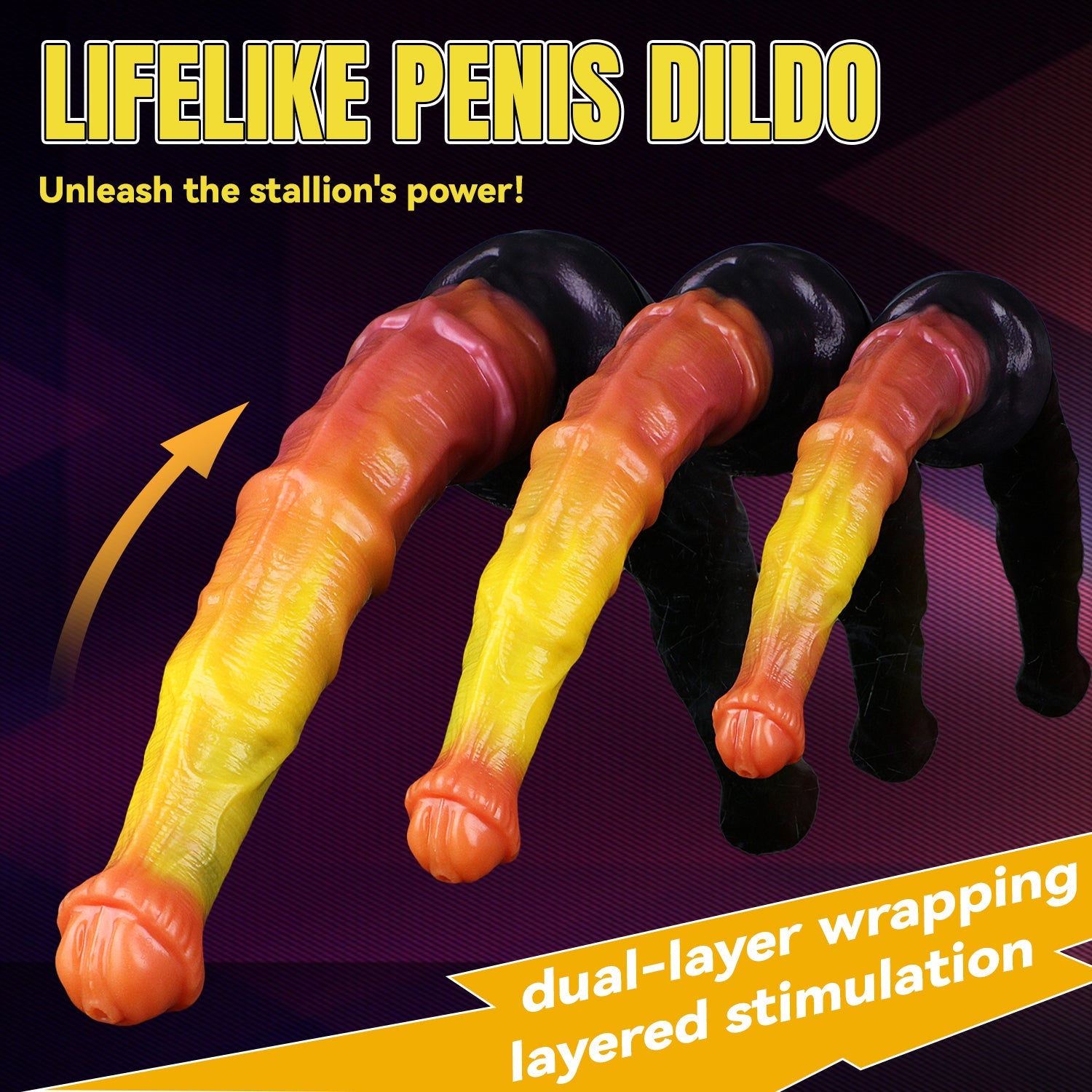 Dual Density Large Realistic Horse Penis Dildo