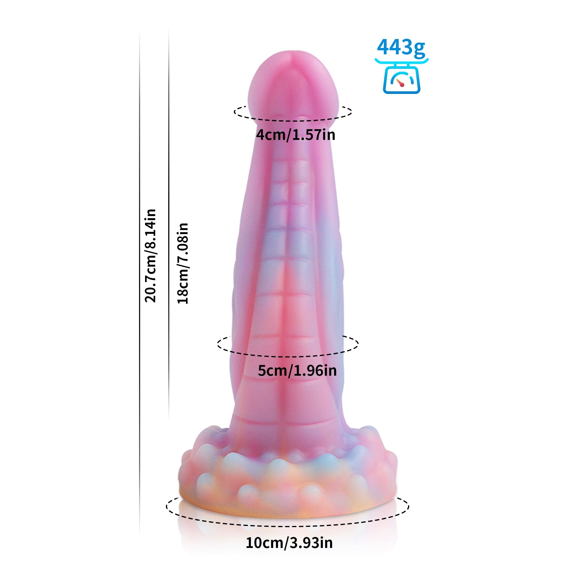 8 Inch Fantasy Silicone Curved Snake Dildo