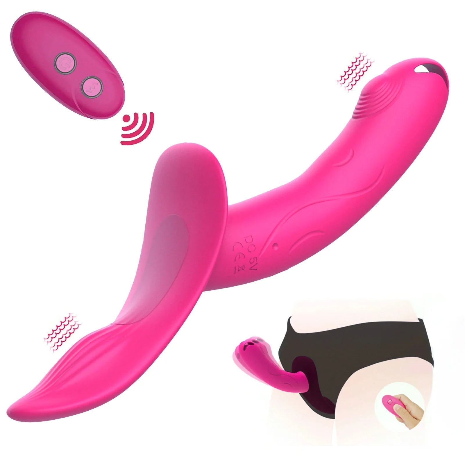 Vibrating Wearable Panty Strapless Dildo