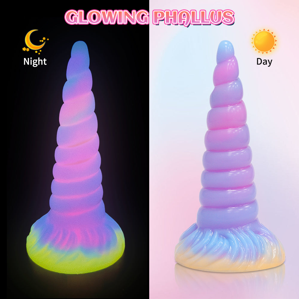 7 Inch Silicone Unicorn Glow In The Dark Dildo