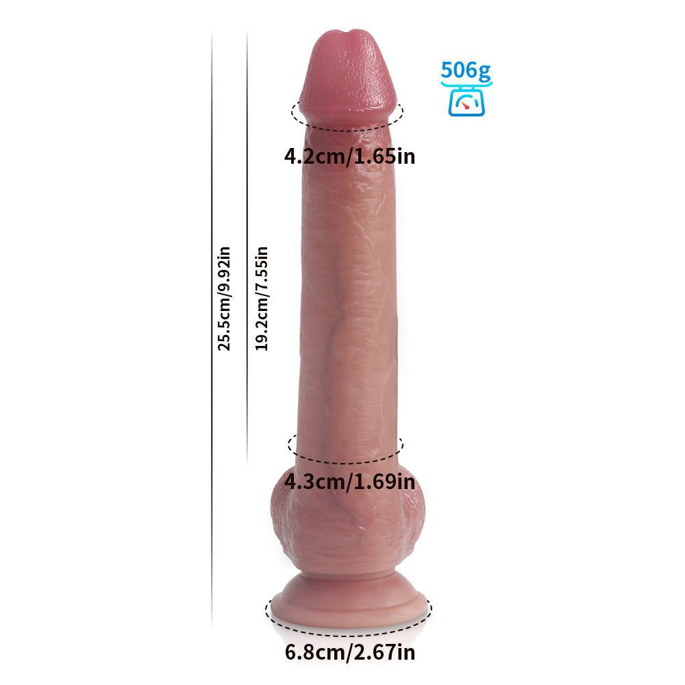 Size Queen 10 Inch Silicone Realistic Dildo