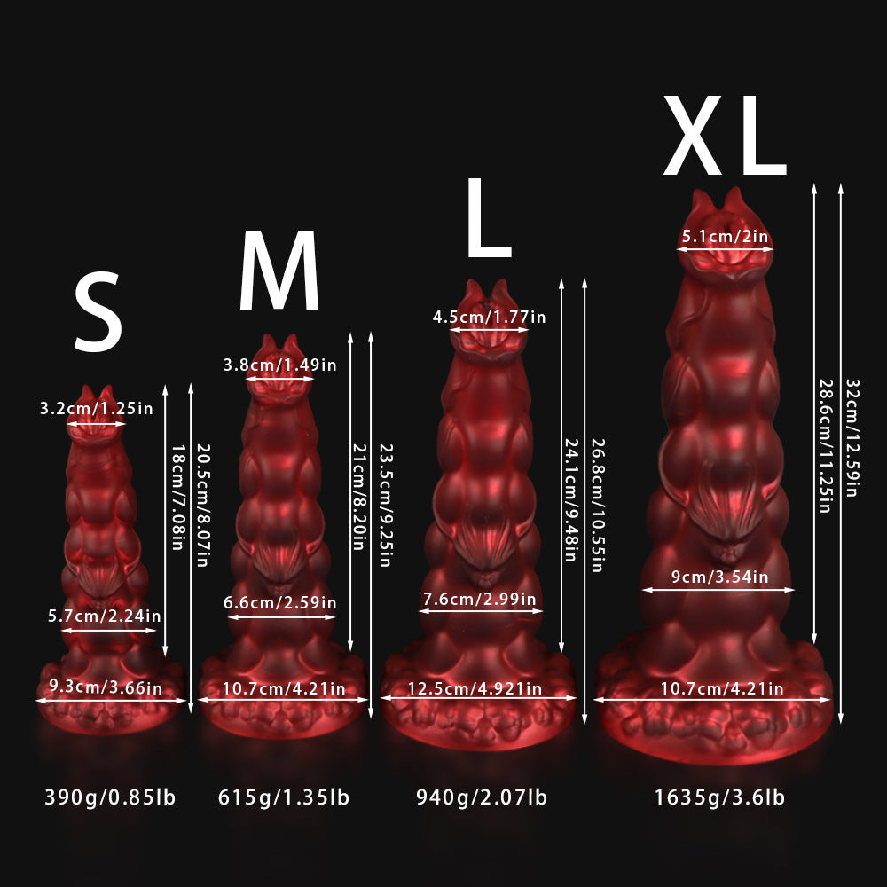 Custom Red Silicone Dragon Anal Dildo