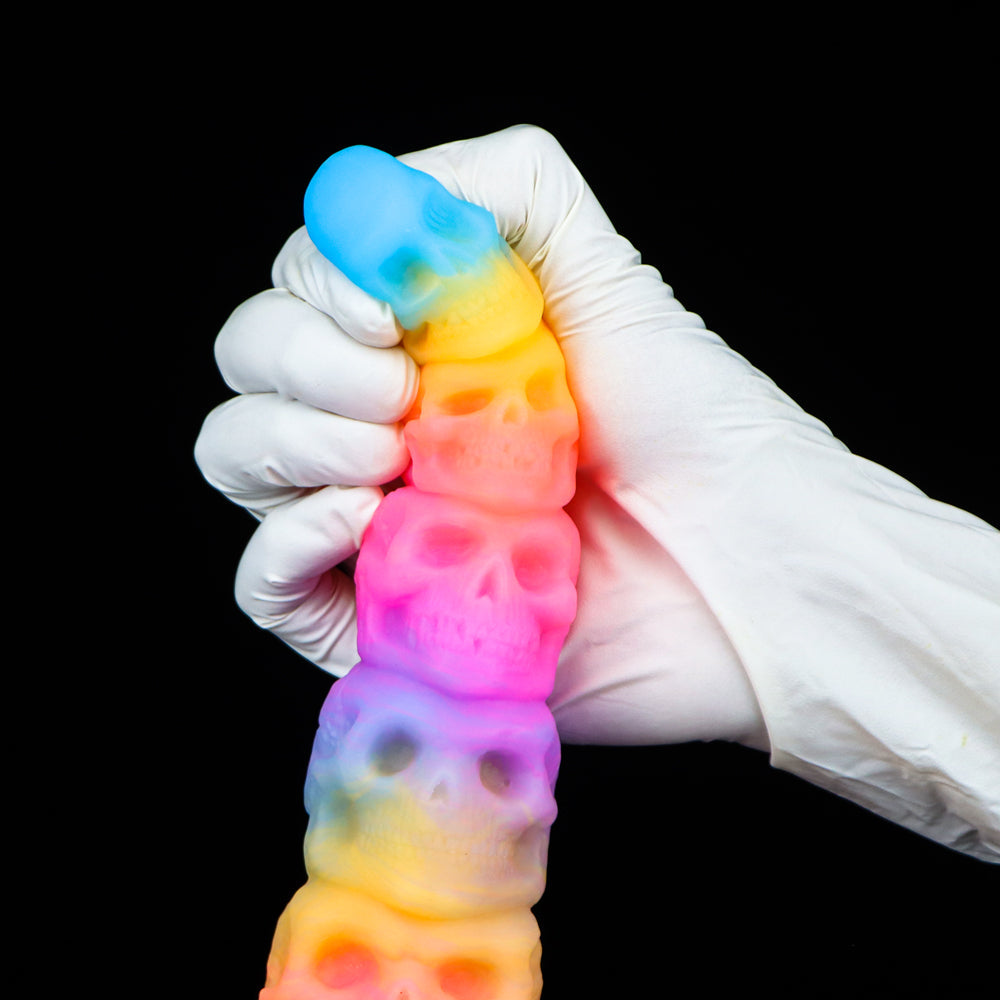 Glow in the Dark Skull Colorful Anal Dildo