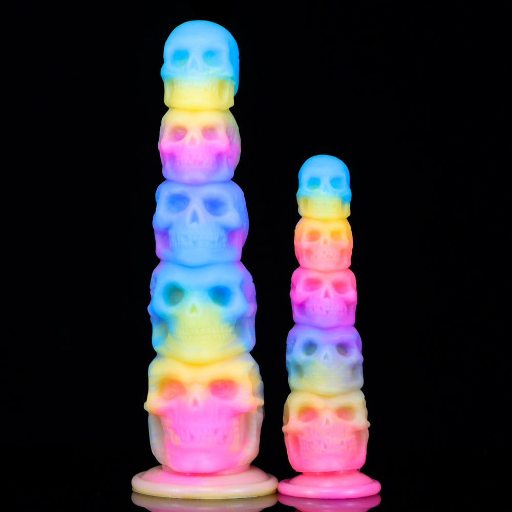 Glow in the Dark Skull Colorful Anal Dildo