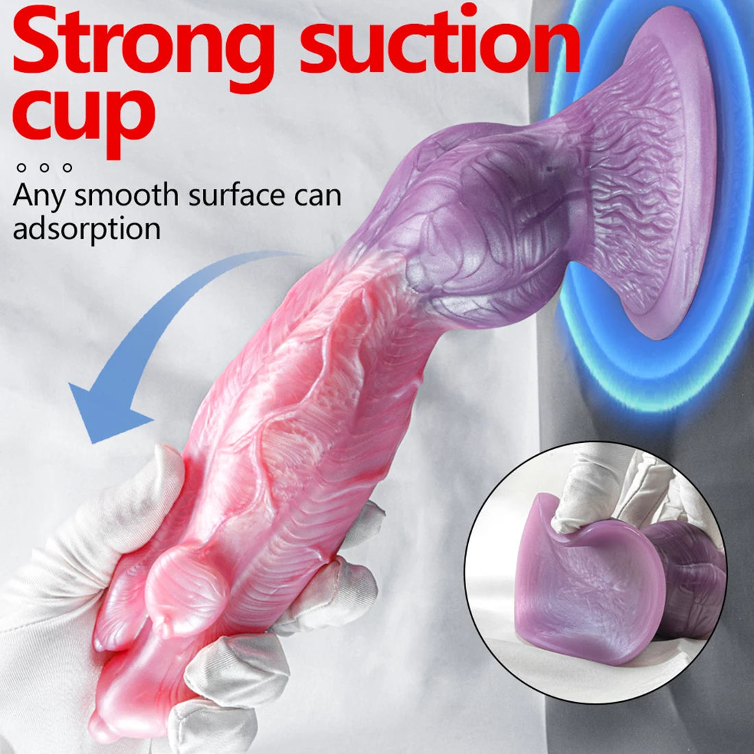 11 Inch Mutant Three Head Big Dog Dildo—Various colors