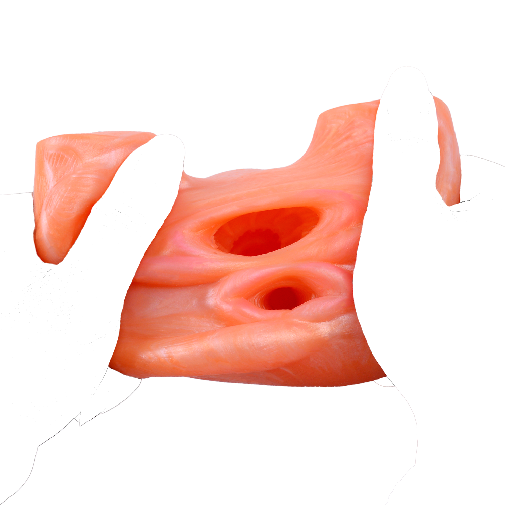 Orange Silicone Vibrating Pig Butt Male Masturbator