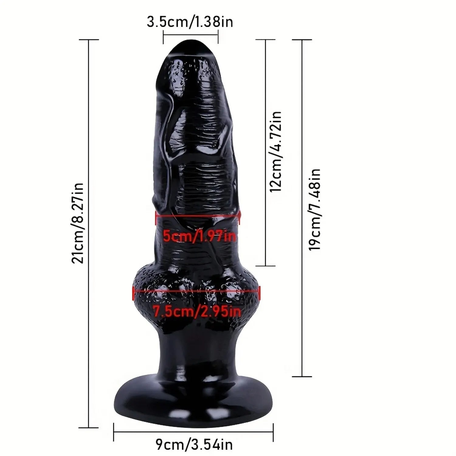 8 Inch Wolf G spot Big Knot Dildo