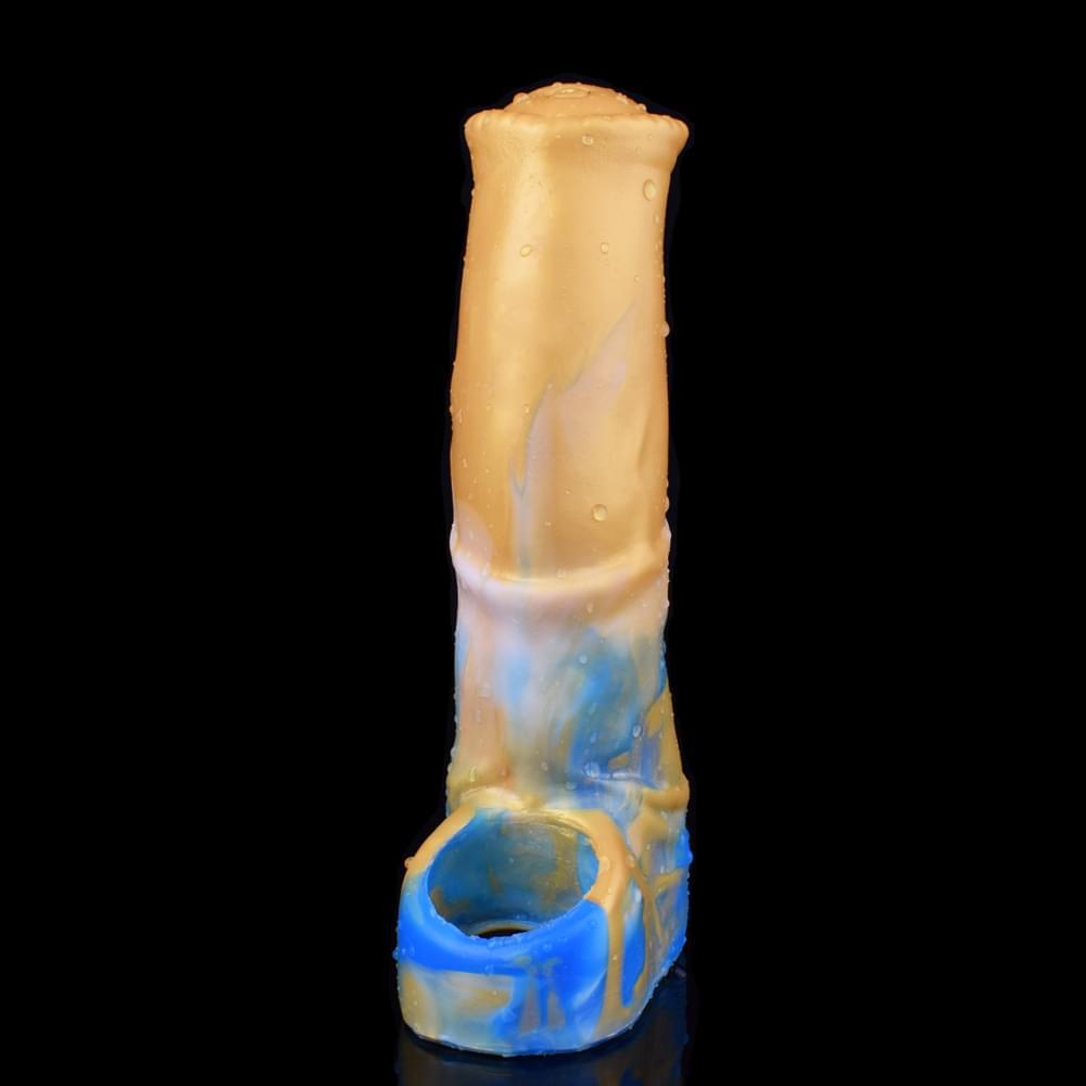 6 Inch Gold Silicone Horse Cock Sleeve