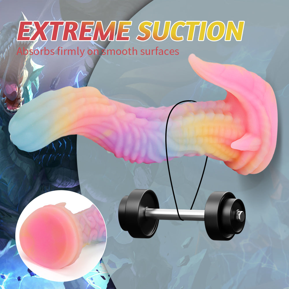 Rainbow Luminous Anal Alien Dragon Dildo