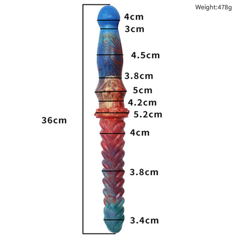Colored Fantasy Custom Double Dildo-Multiple Specifications