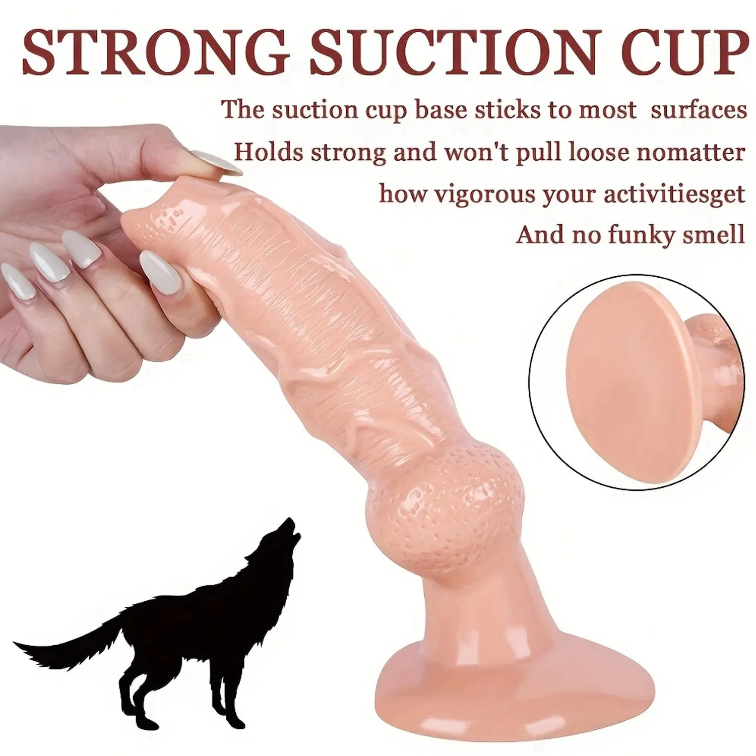 8 Inch Wolf G spot Big Knot Dildo