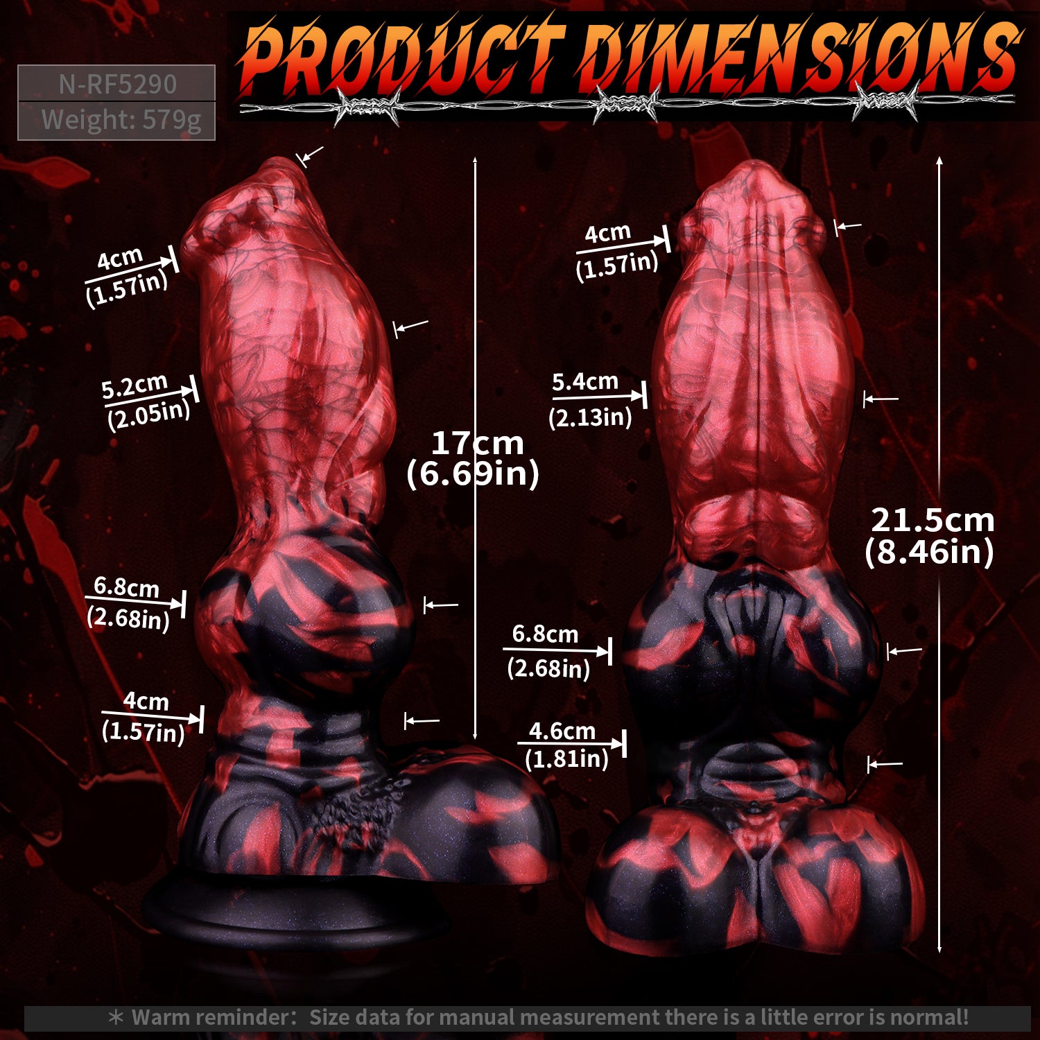 8 Inch Silicone Alien Monster Dog Dildo