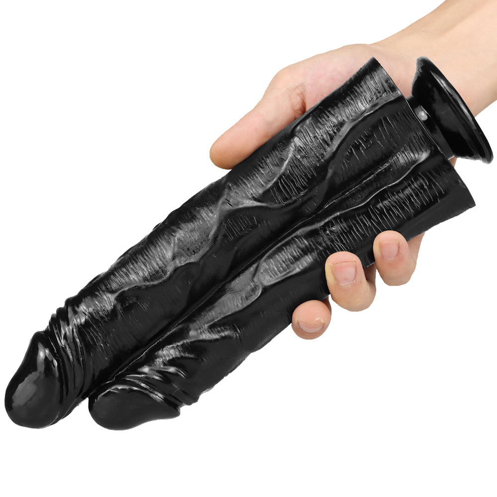 10 Inch Black Big Double Penetration Dildo