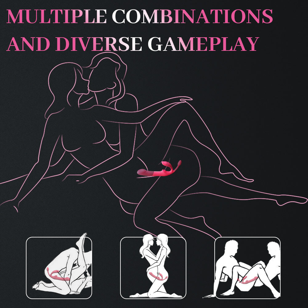 Pink Strapless Strapon Lesbian Vibrating Dildo