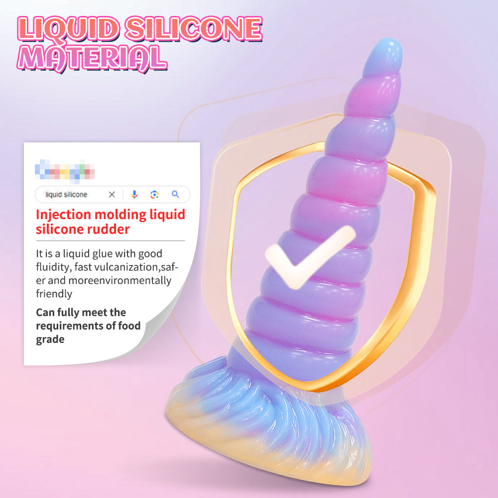7 Inch Silicone Unicorn Glow In The Dark Dildo