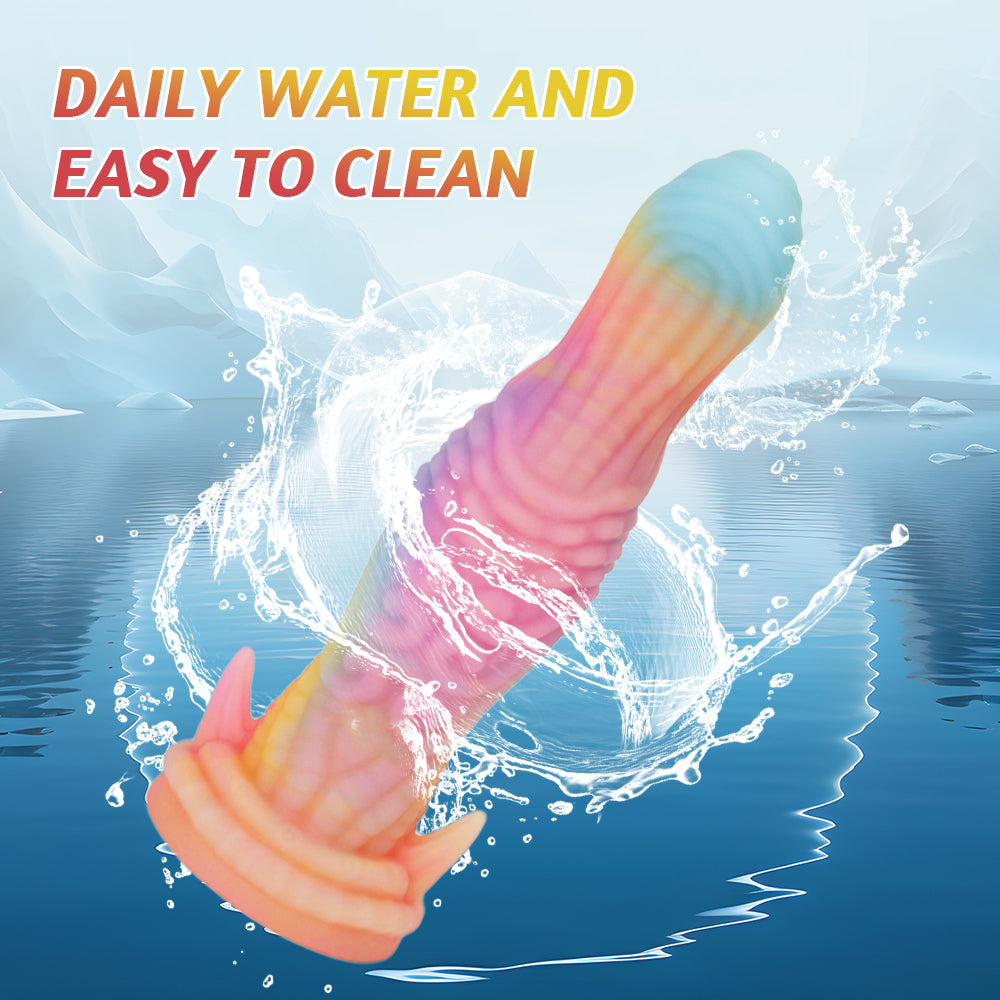 Rainbow Luminous Anal Alien Dragon Dildo
