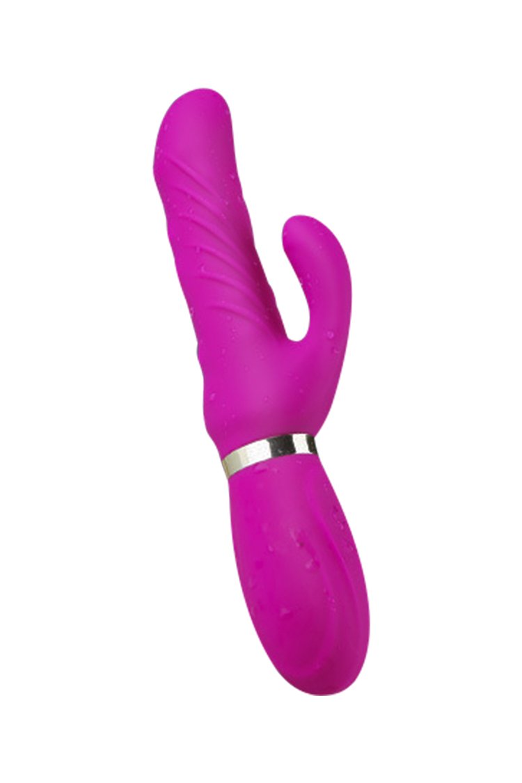 Mizzzee Rechargeable Silent Rabbit Vibrator Clitoral Stimulator Purple / Whorl