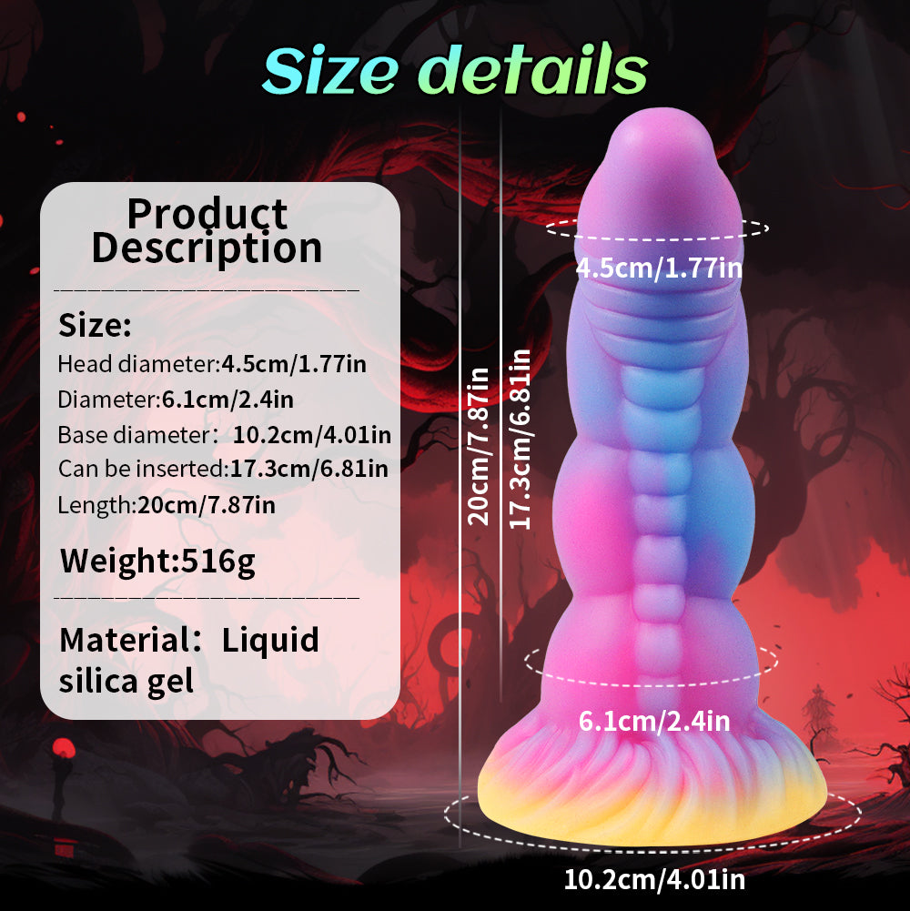 7 Inch Textured Light Up Dragon Dildo