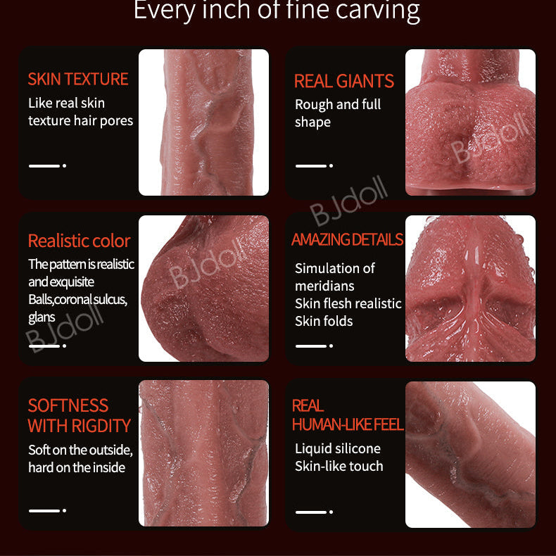 8 Inch Realistic Silicone Remote Control Thrusting Dildo