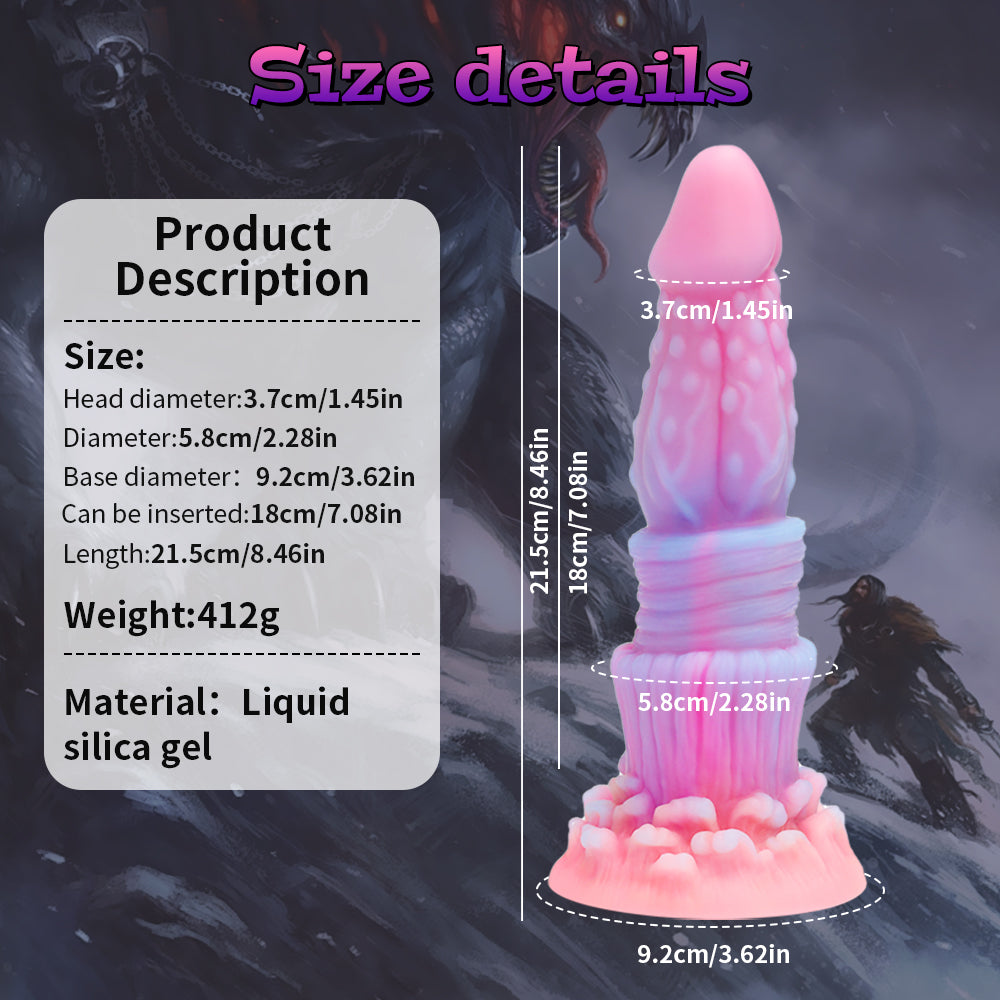 8 Inch Glow In The Dark Anal Dildo