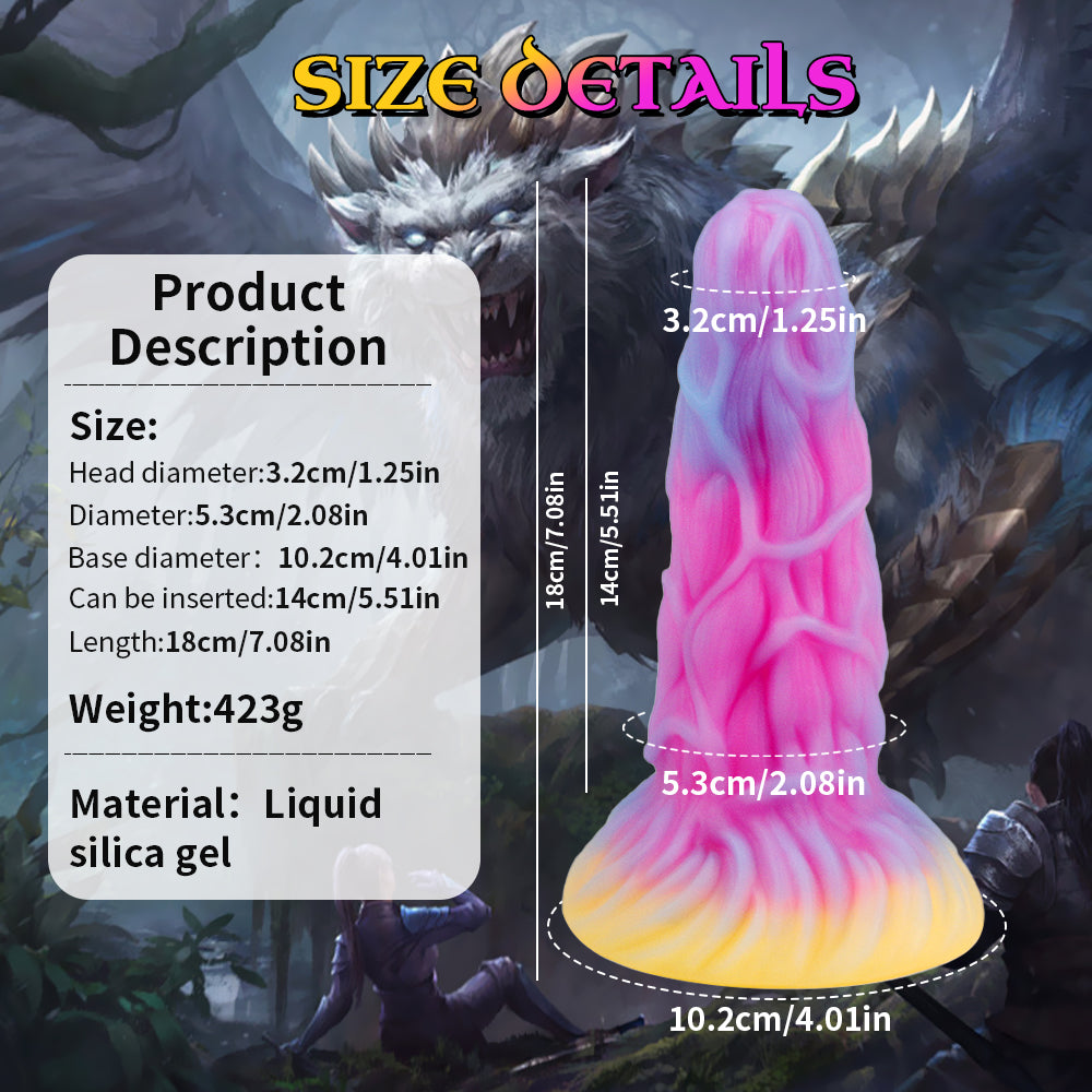 7 Inch Silicone Monster Textured Anal Dildo