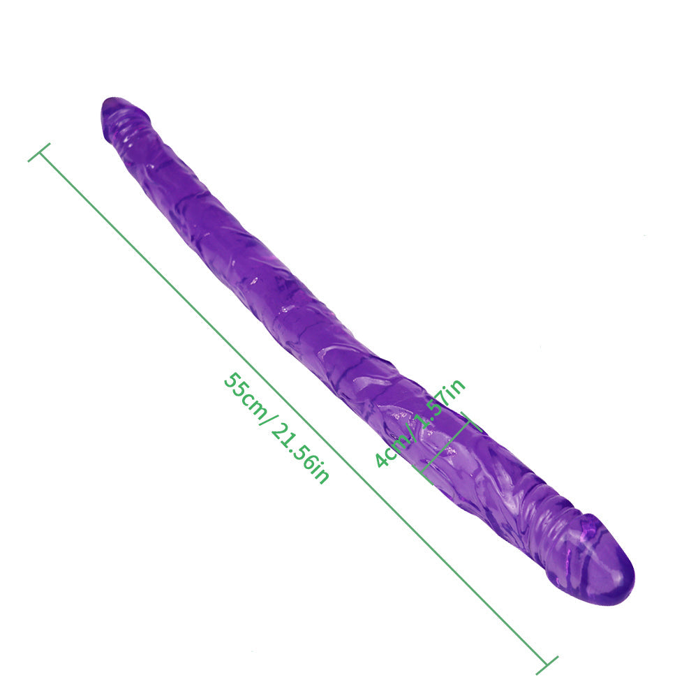 22 Inch Purple Jelly Lesbian Double Dildo