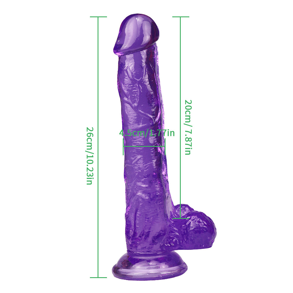 Pink Clear Jelly 10 Inch Dildo