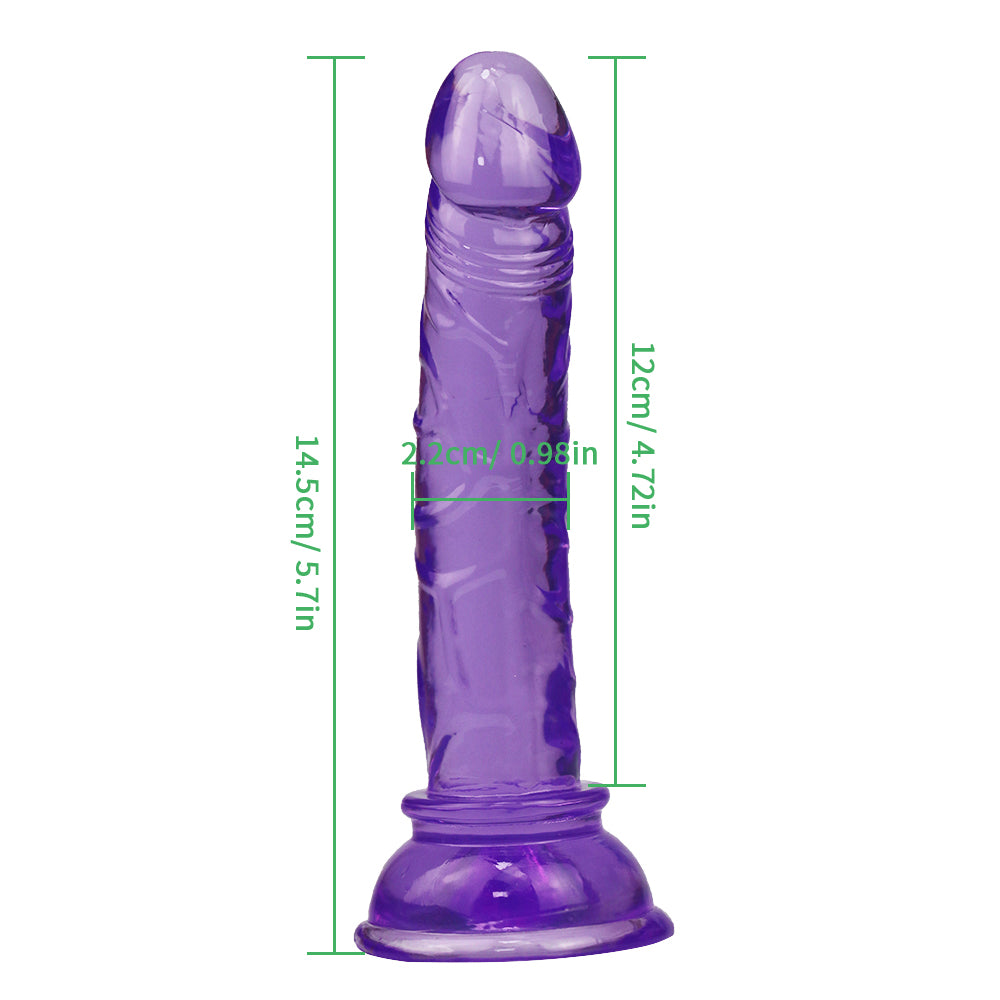 5 Inch Purple Slim Jelly Small Dildo