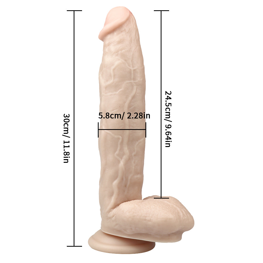 12 Inch Rough Skin Realistic Big Dildo