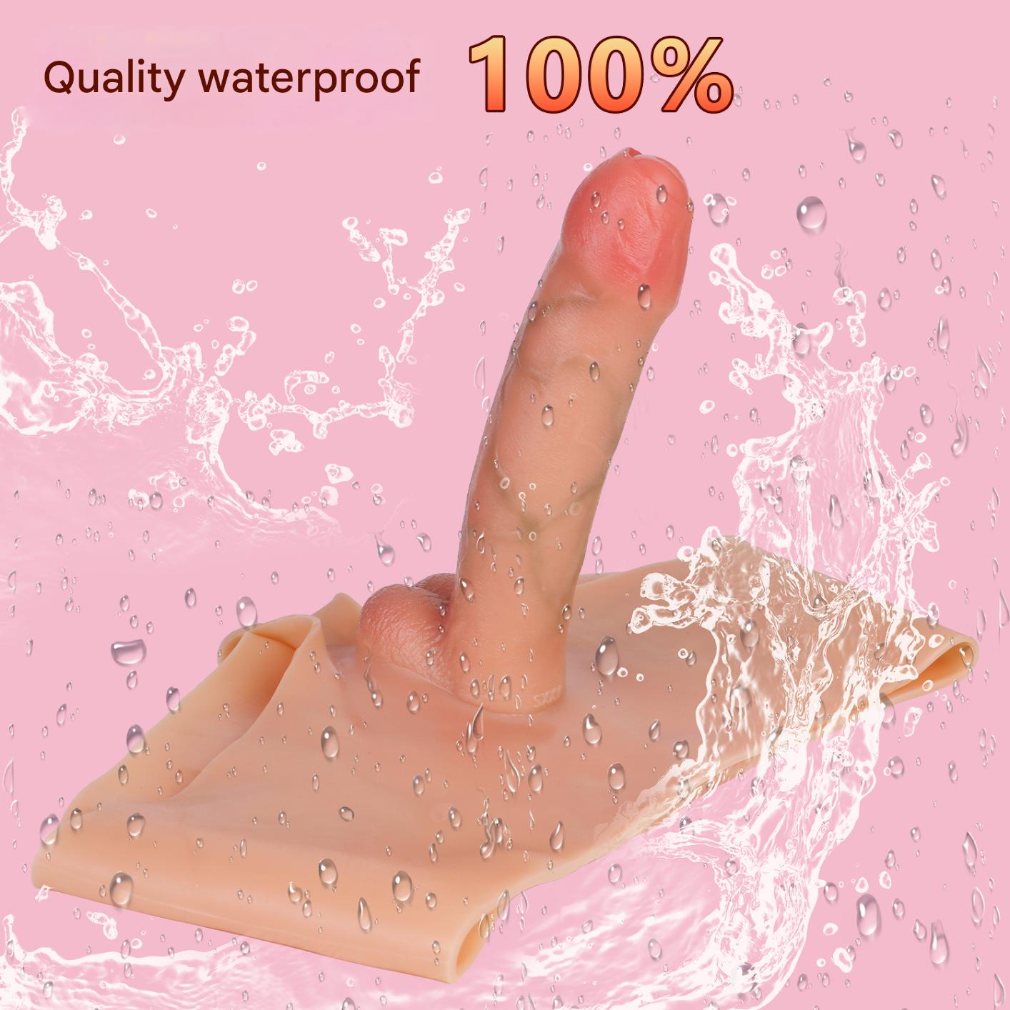 Wearable 8.6 Inch Realistic Uncircumcised Dildo Panties