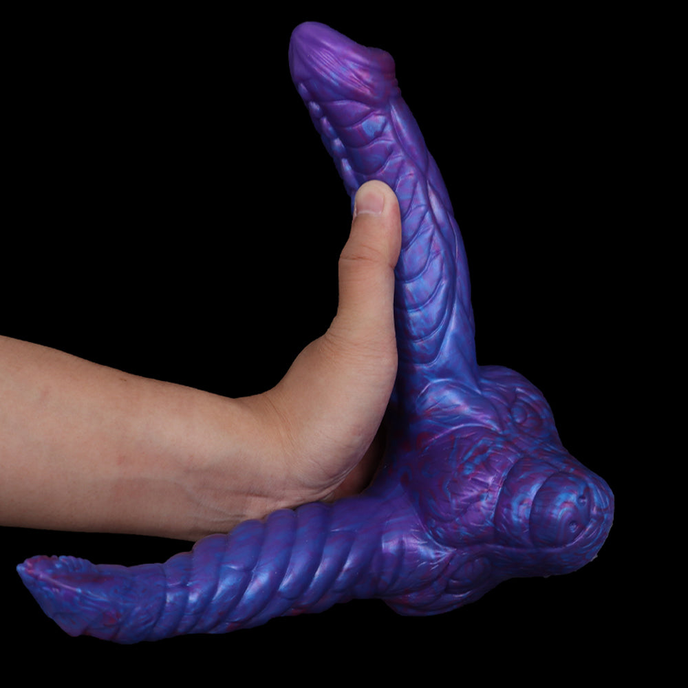 Purple Fantasy Monster Double Penetration Dildo