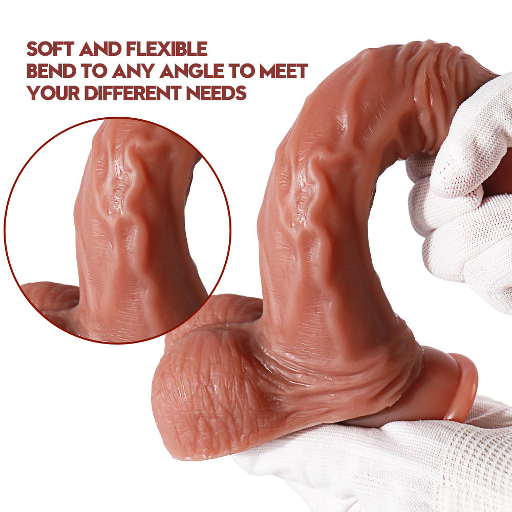 7 Inch Vein Texture Realistic Dildo With Balls