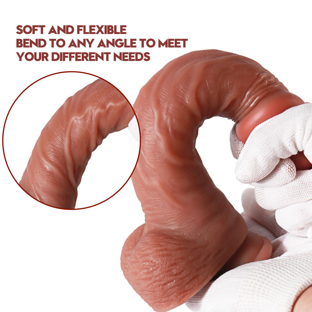 8 Inch Silicone Suction Cup Realistic Dildo