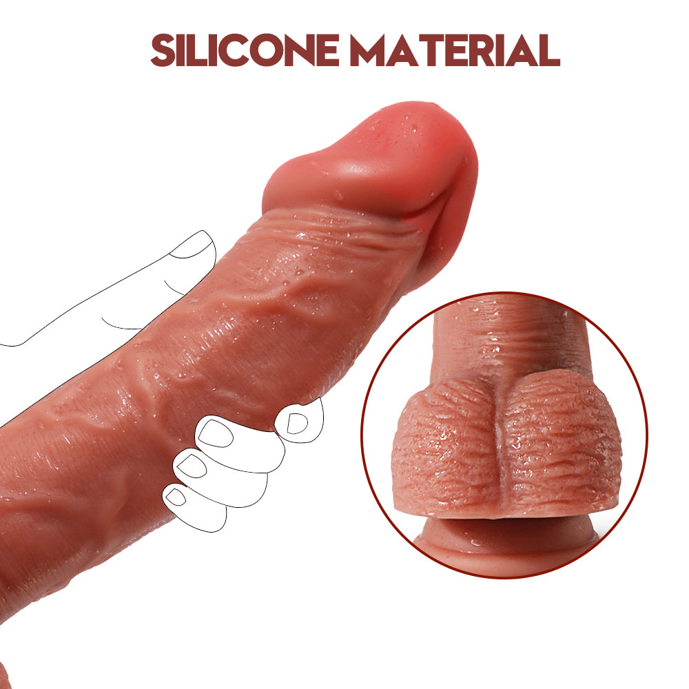 8 Inch Silicone Suction Cup Realistic Dildo