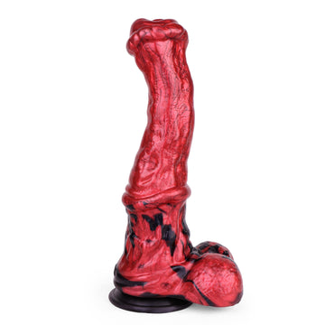 10 Inch Long Red Stallions Big Dildo