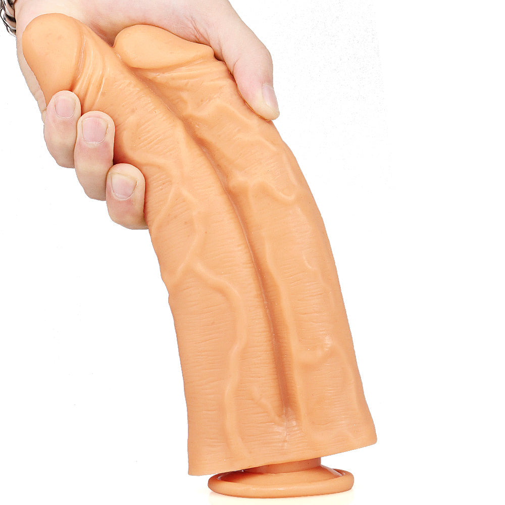10 Inch Black Big Double Penetration Dildo