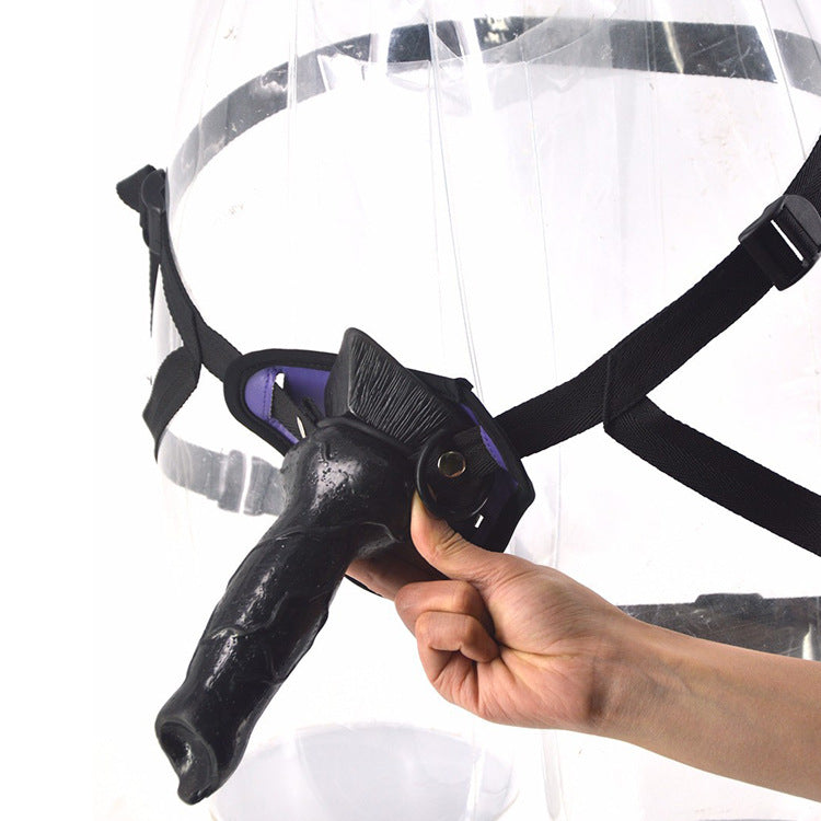 6 Inch Beginner Black Strap On Dog Dildo