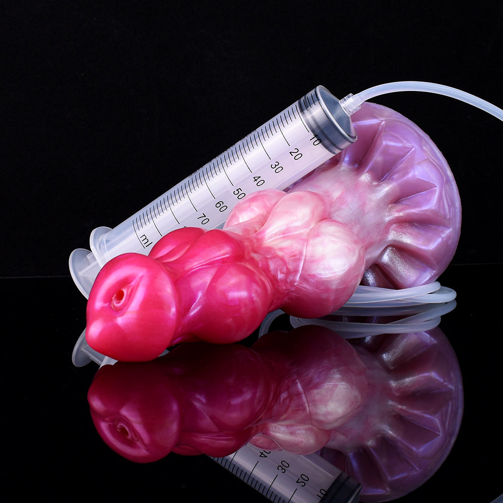 9 Inch Pink Big Knot Monster Dog Squirting Dildo