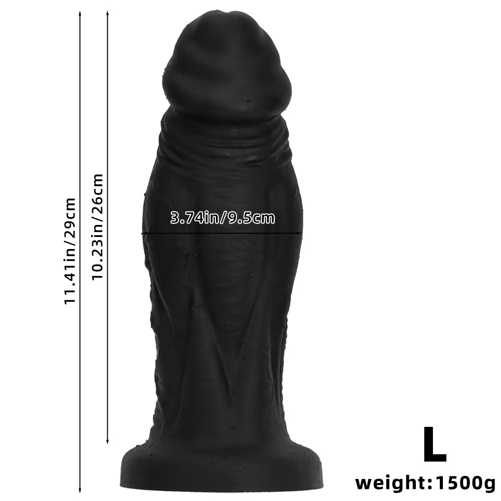 3 Inch Silicone Thick Big Black Dildo