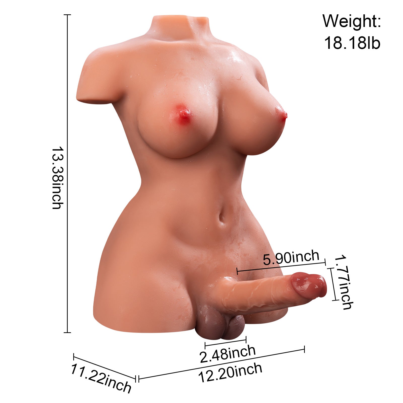 Silicone Electric Thrust Shemale Torso Sex Doll