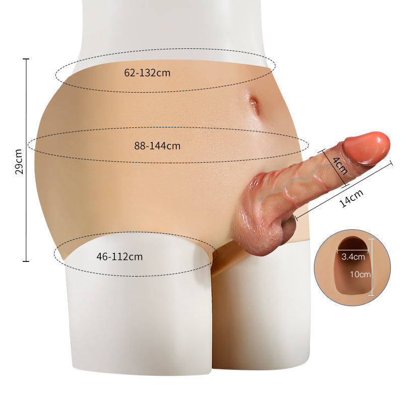 Silicone Realistic Cock 5 Inch Dildo Panties—Two styles