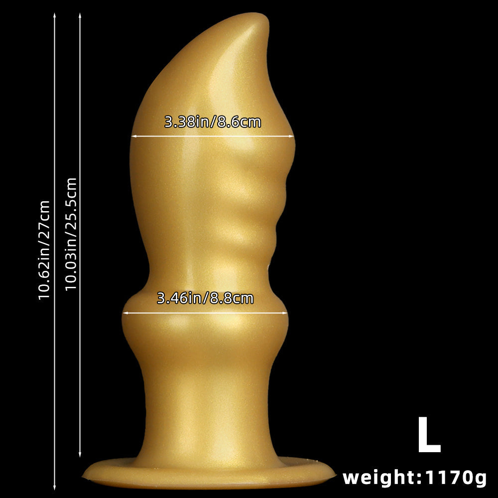 10 Inch Golden Broadsword Huge Butt Plug