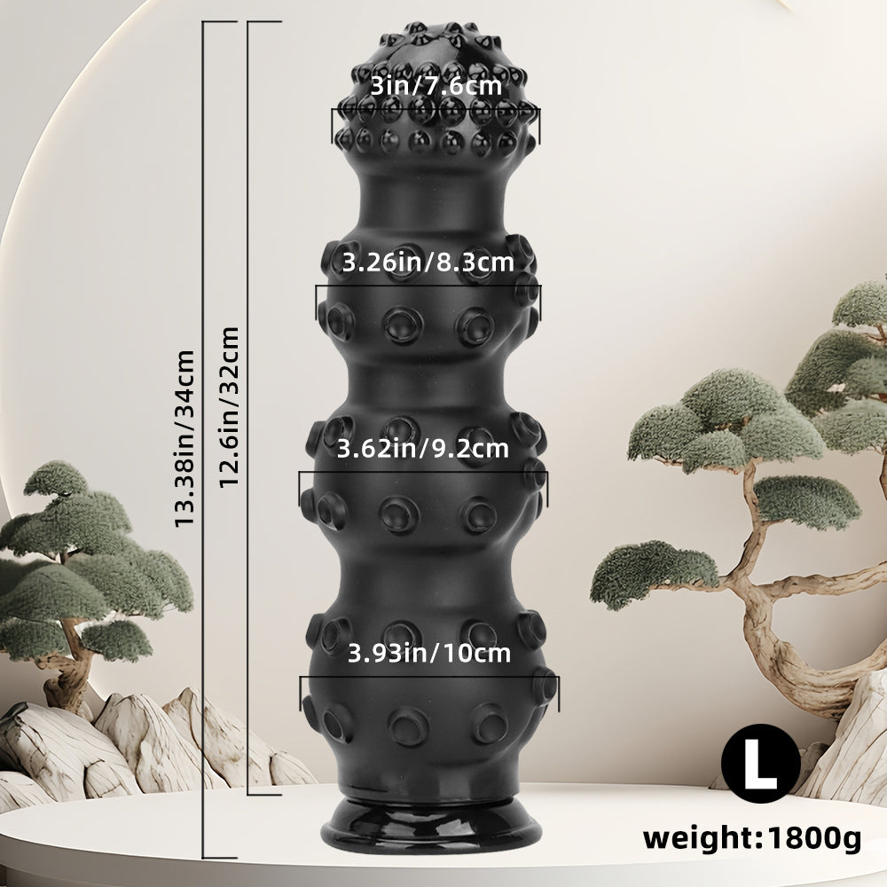 13 Inch Black Beaded Monster Tentacle Dildo