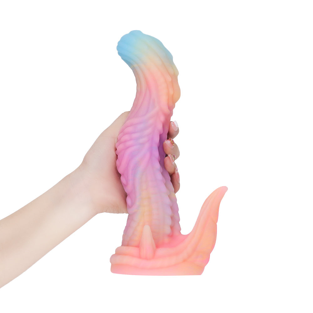 Rainbow Luminous Anal Alien Dragon Dildo