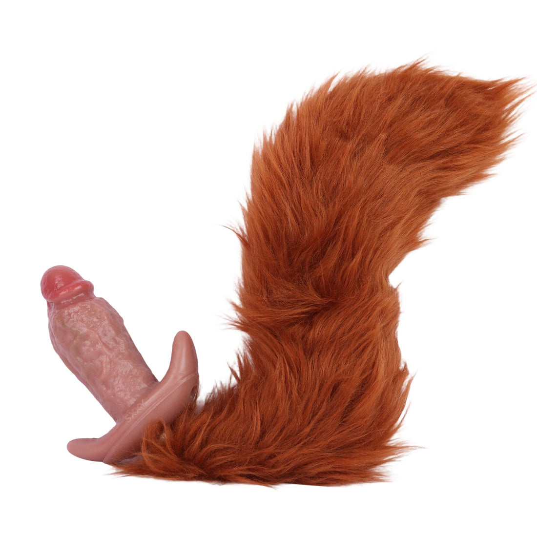 Realistic Big Penis Fox Tail Butt Plug
